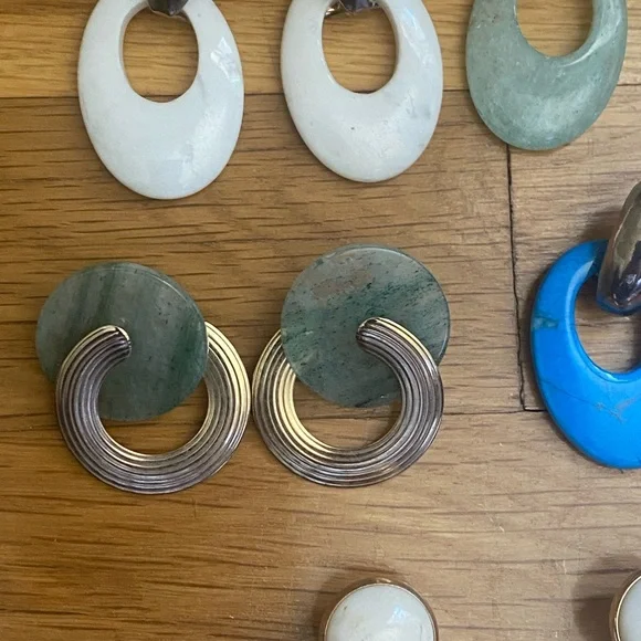 Lot of 5 Pairs of Earrings. Vintage 1970's. - Picture 10 of 15